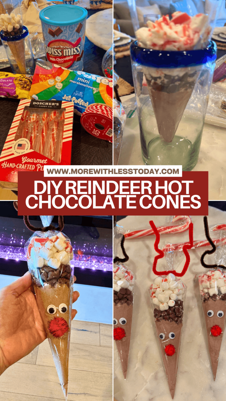 Reindeer Hot Chocolate Cones - Easy DIY Gift From Your Kitchen