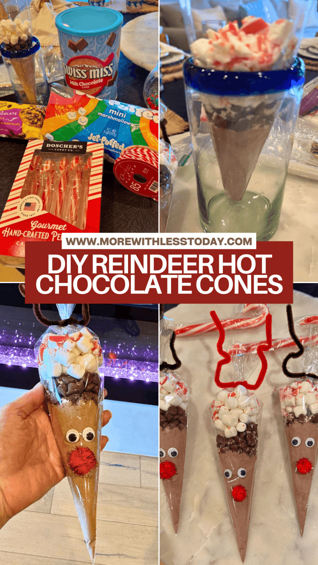Reindeer Hot Chocolate Cones - PIN