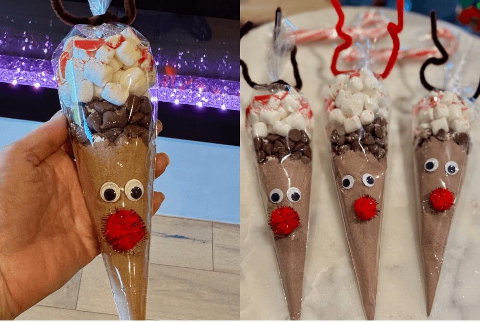 Reindeer Hot Chocolate Cones
