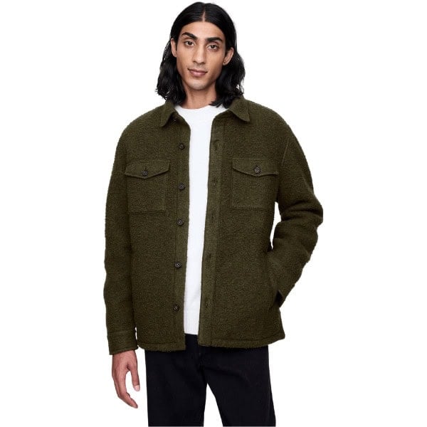 Textured Relaxed Utility Shirt Jacket