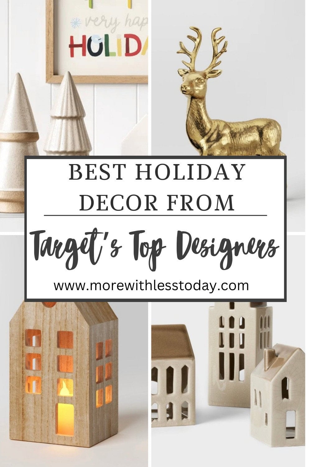 collage of Target's top home decor for Christmas