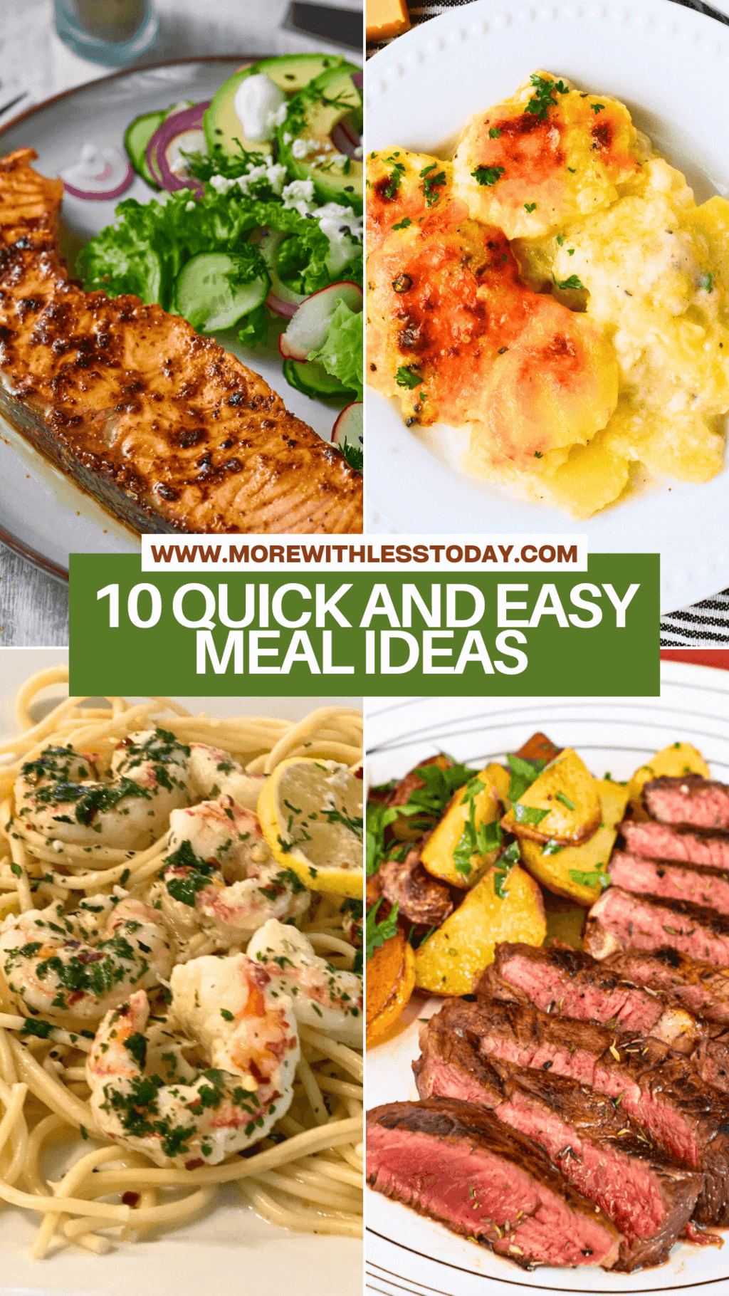 10 Quick and Easy Meal Ideas for Effortless Dinners and Lunches - PIN