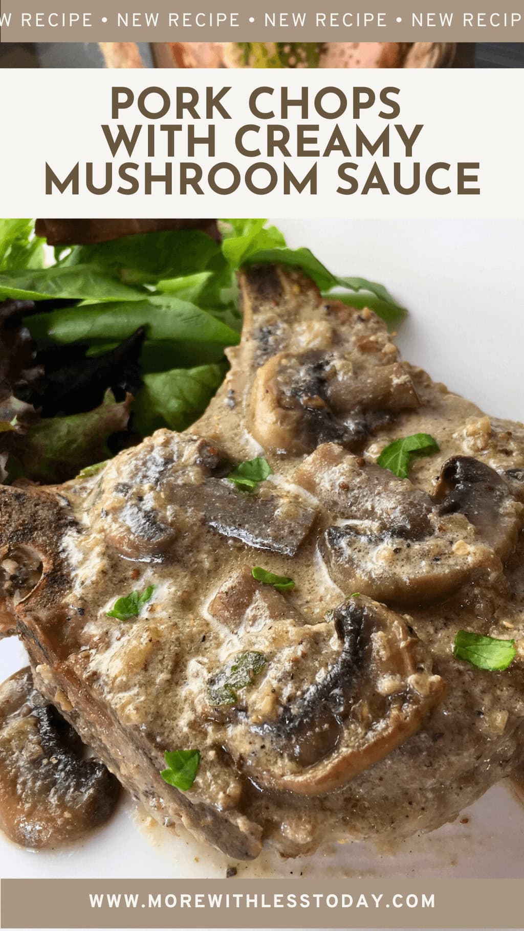 Pork Chops with Creamy Mushroom Sauce - PIN