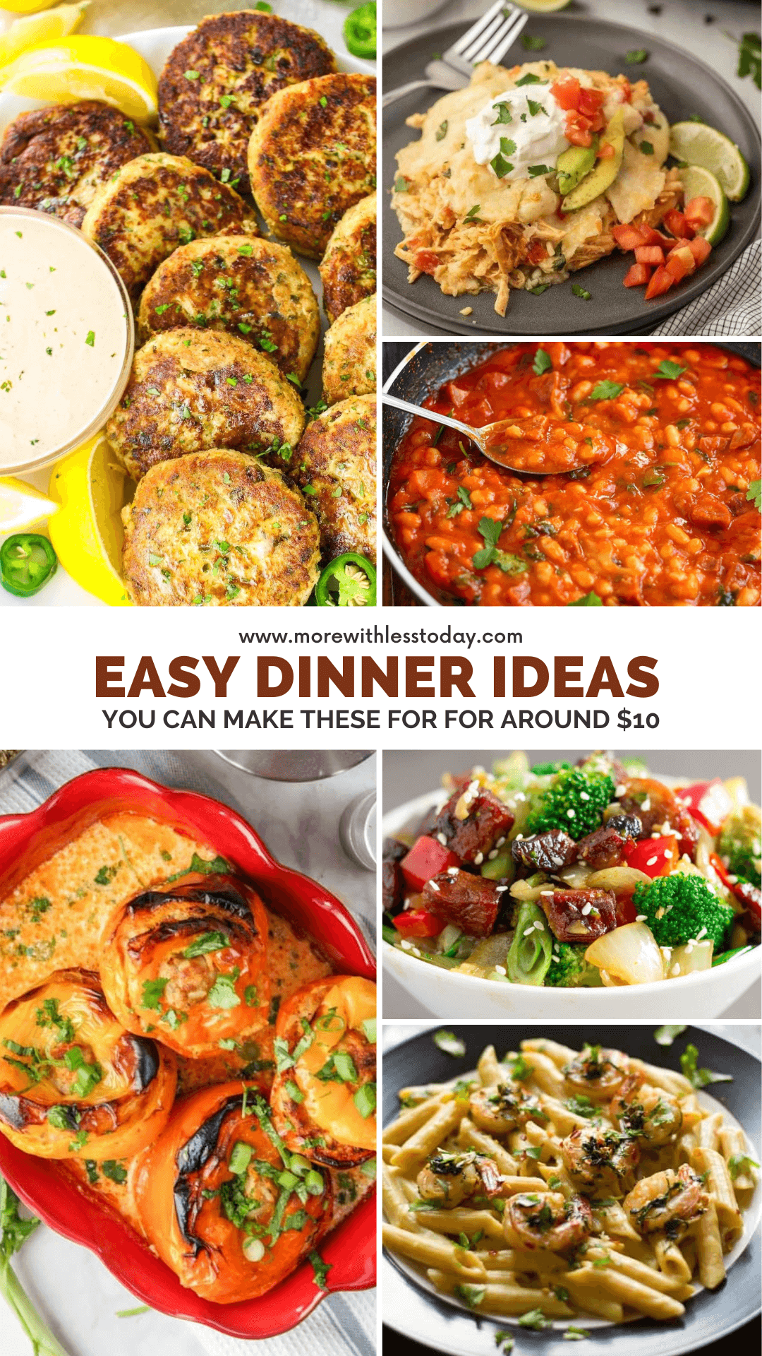 Easy Dinner Ideas You Can Make for Around $10! - PIN