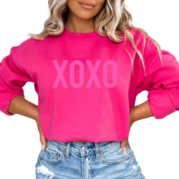 XOXO Valentine's Day Embossed Sweatshirt