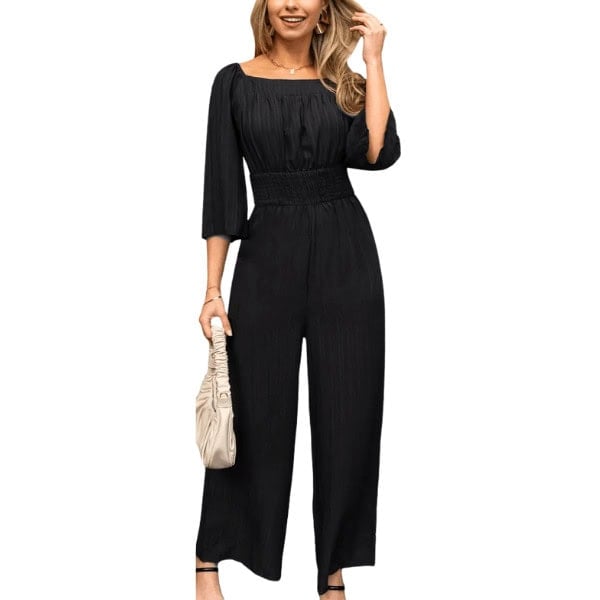 Black Square Neck Straight Leg Jumpsuit - Target's Best Casual & Polished Staples for Women Over 50