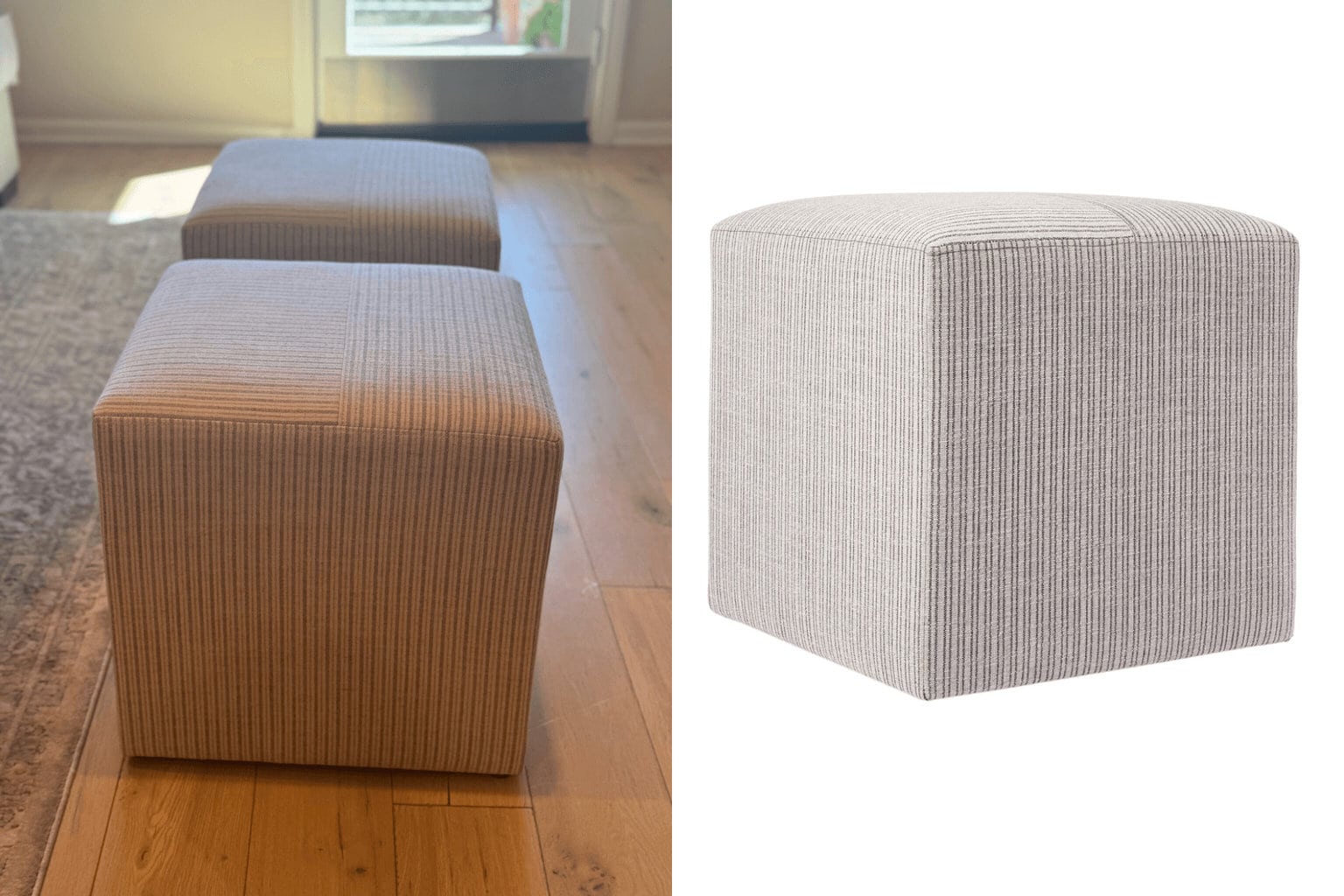 Lynwood Square Upholstered Cube Ottoman