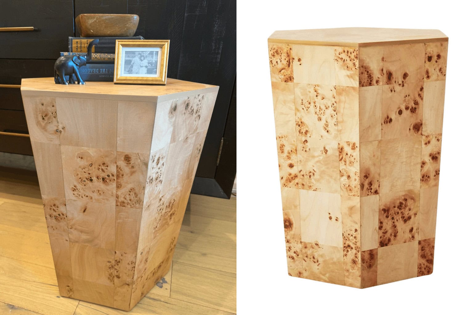 Ogden Burled Wood Accent Table