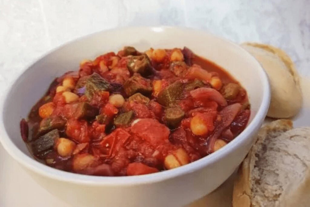 Okra Stew with Chickpeas