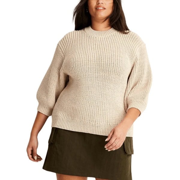 Short Sleeve Crewneck Sweater