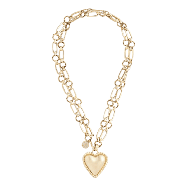 Gold-Tone Heart Necklace - Ageless Style 50+ Spring Outfit From Chicos