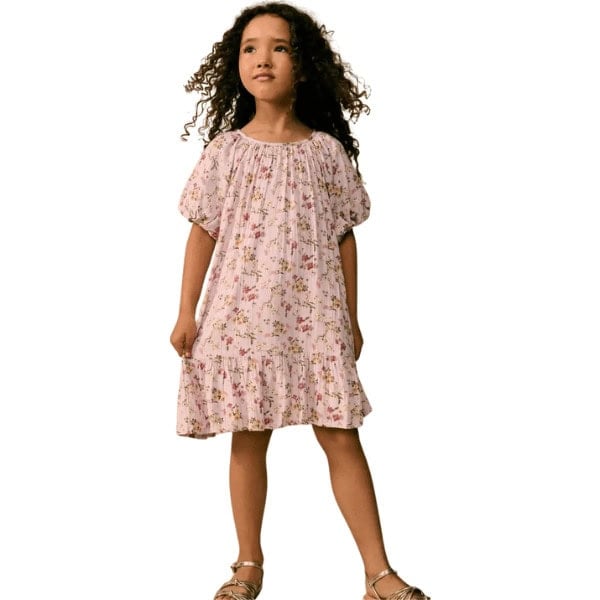 Kids' Floral Puff Sleeve Dress - Matching Family Easter Outfits From Our Favorite Stores