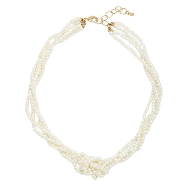 Knotted Faux Pearl Necklace