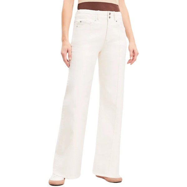 Seamed Wide Leg Jeans - Ageless Style Spring Neutrals