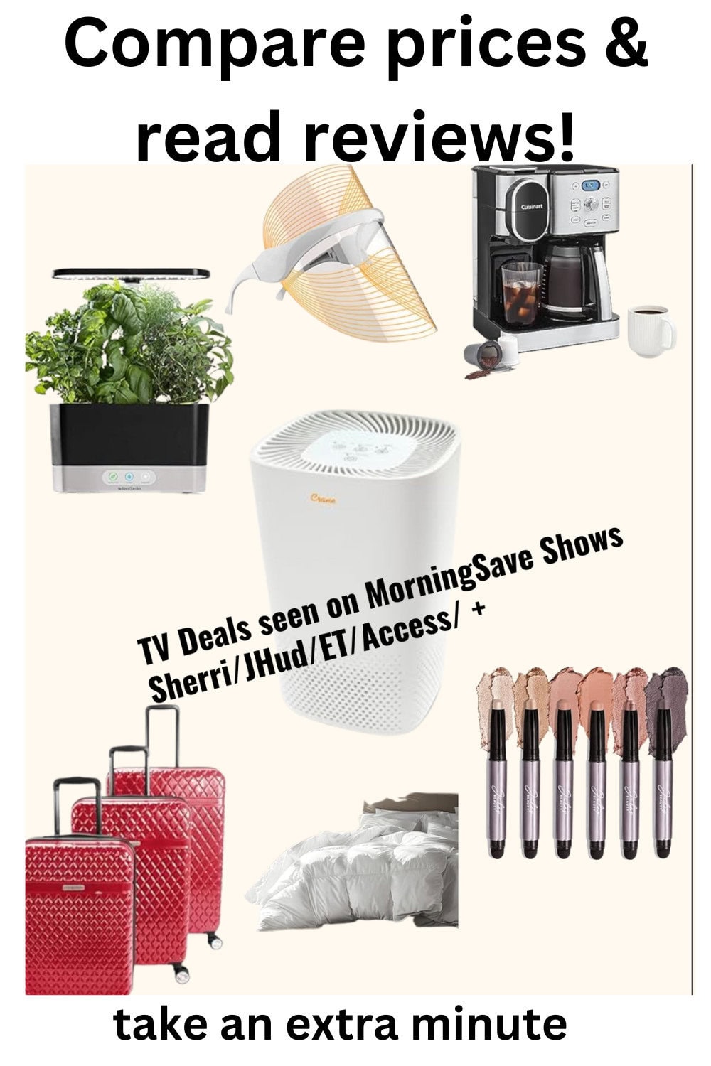 collage of products similar to MorningSave TV offers