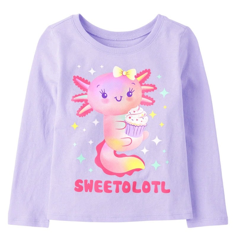Axolotl Dessert Graphic Tee for Toddlers - Kids' Clothes Under $5