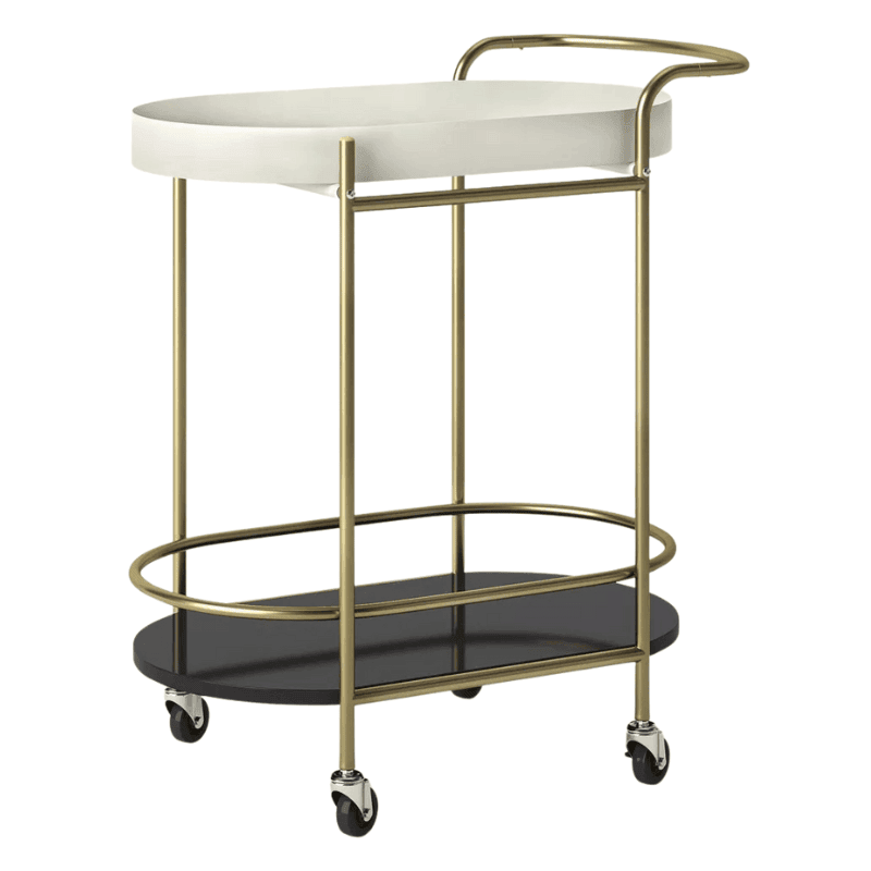 Bar Tray Top Serving Cart