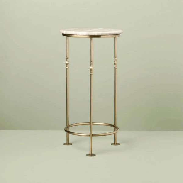 Brass Plant Stand Antique Brass and Stone