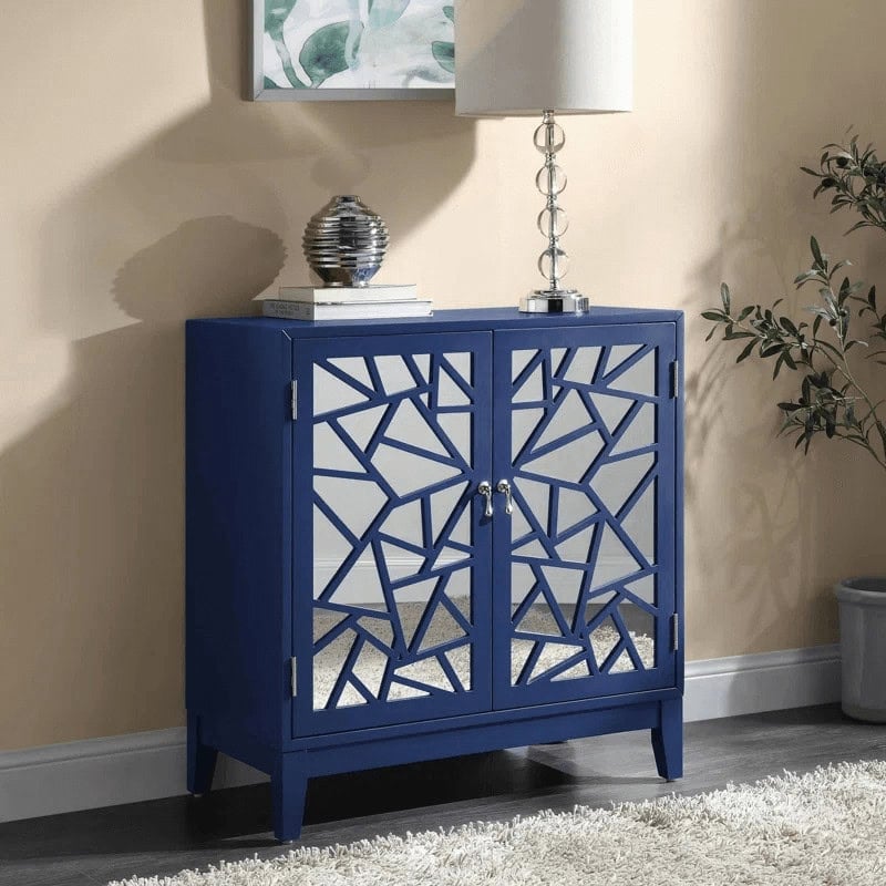 Elisha Blue Finish Console Cabinet - Wayfair Must-See Clearance and Closeout Finds You Can't Miss