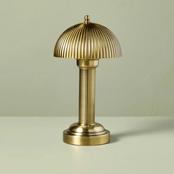 Fluted Metal Rechargeable Library Table Lamp - Target Prices, Vintage Charm