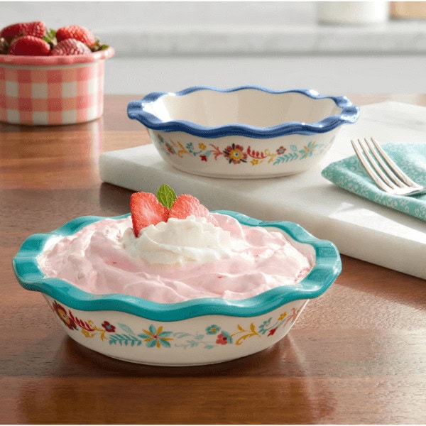 Keepsake Floral Ceramic Mini Pie Pans