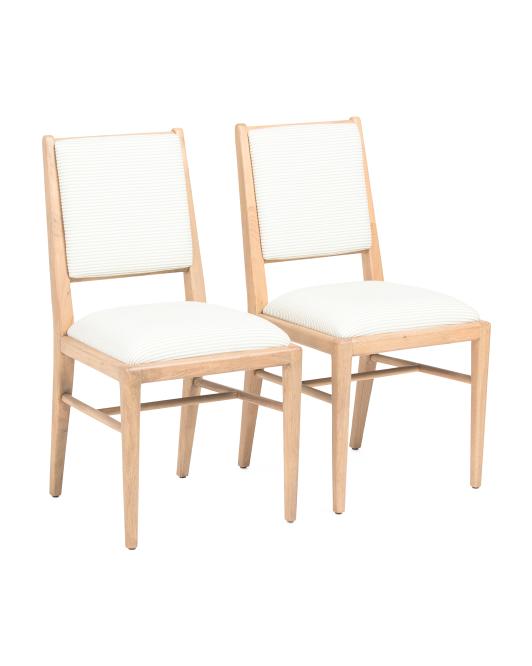 LILLIAN AUGUST Set Of 2 15x36 Upholstered Dining Chairs