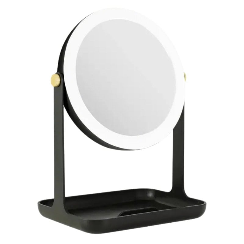 Lighted Makeup Mirror with Accessory Tray & Phone Holder