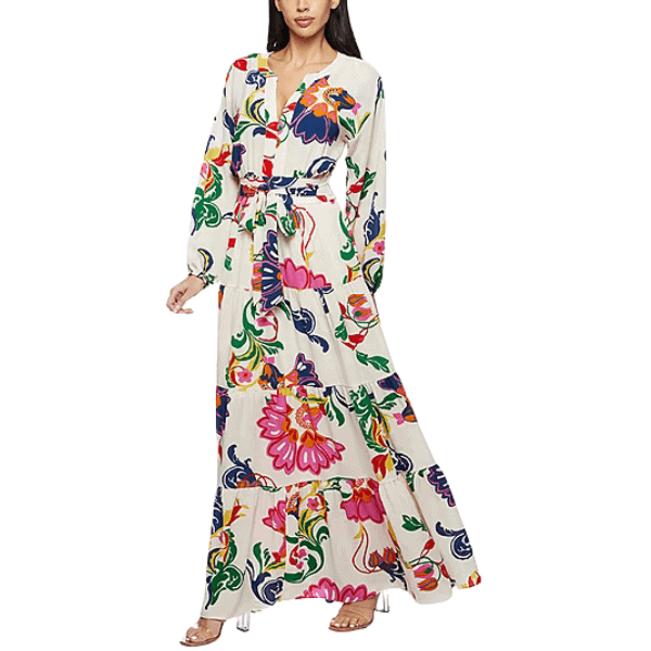 Long Sleeve Floral Maxi Dress