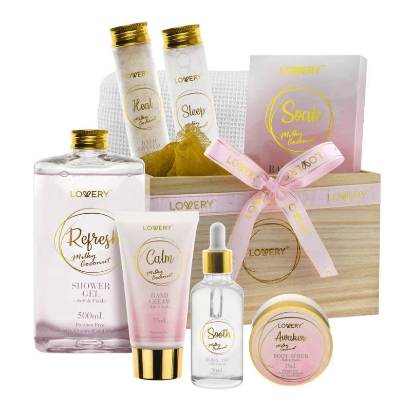 Milky Coconut Luxury Home Spa Gift Basket