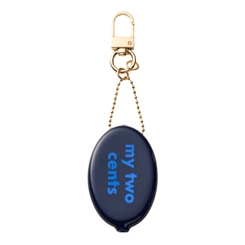 My Two Cents Coin Purse Bag Charm Keychain