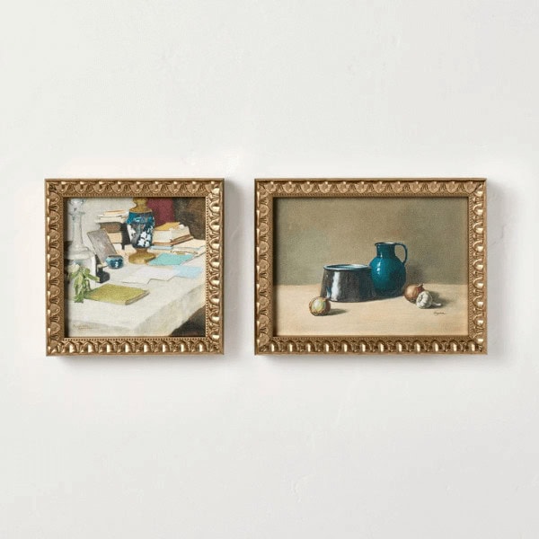 No Glass Table Still Life Framed Wall Art Set - Target Prices, Vintage Charm