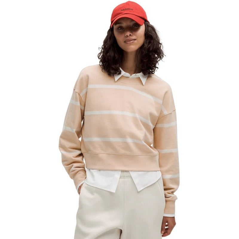 Perfectly Oversized Cropped Crew Stripe - Lululemon Deals