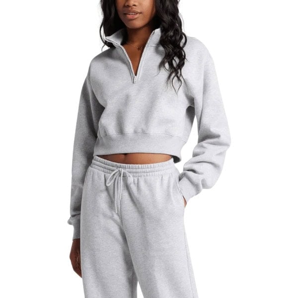 Quarter Zip Fleece Detail Sweatshirt - Under $30 Gifts For Her From Nordstrom
