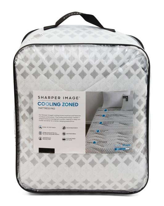 SHARPER IMAGE Zoned Cooling Mattress Pad