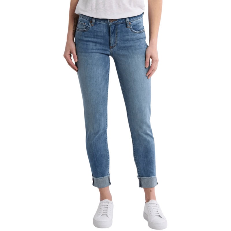 Asher Cuffed Ankle Straight Leg Jeans