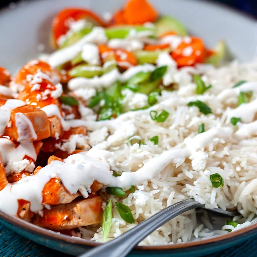 Buffalo Chicken Rice Bowl
