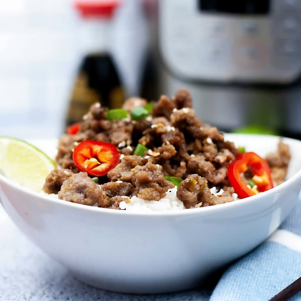 Caramel Pork And Rice Bowls In The Instant Pot