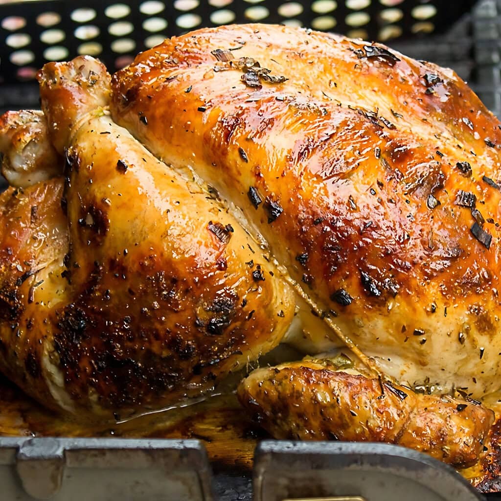 Cedar Planked Grilled Whole Chicken