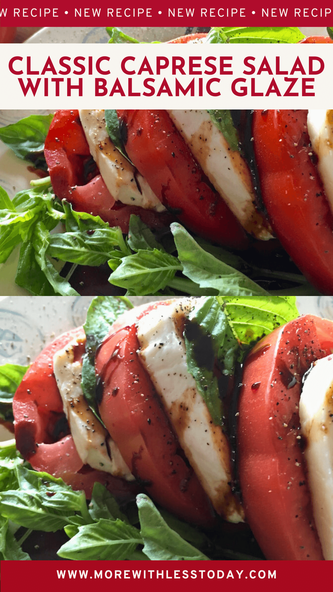 Classic Caprese Salad with Rich Balsamic Glaze - PIN