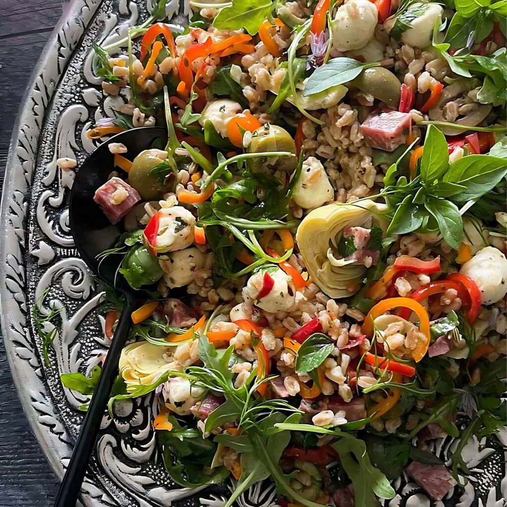 Easy Summer Farro Salad With Salami
