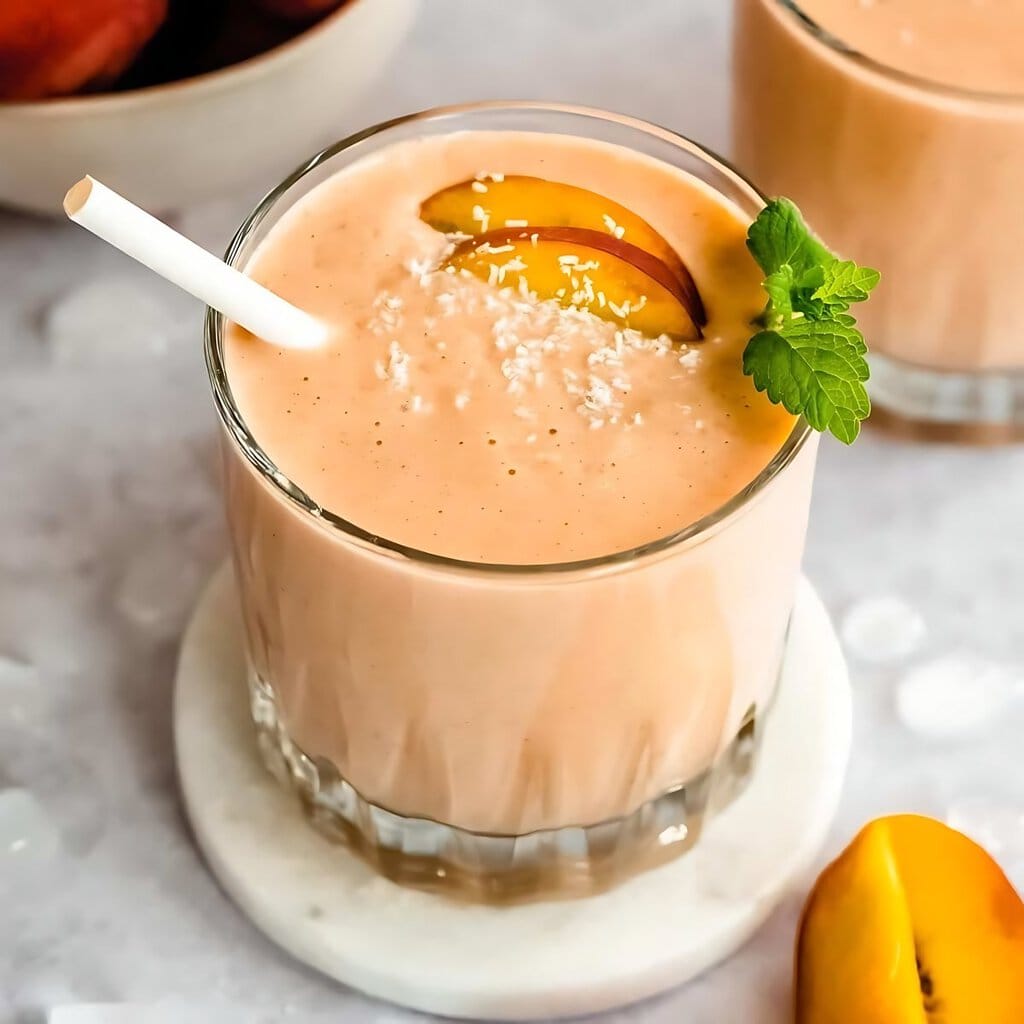 Frozen Peach Smoothie With Yogurt