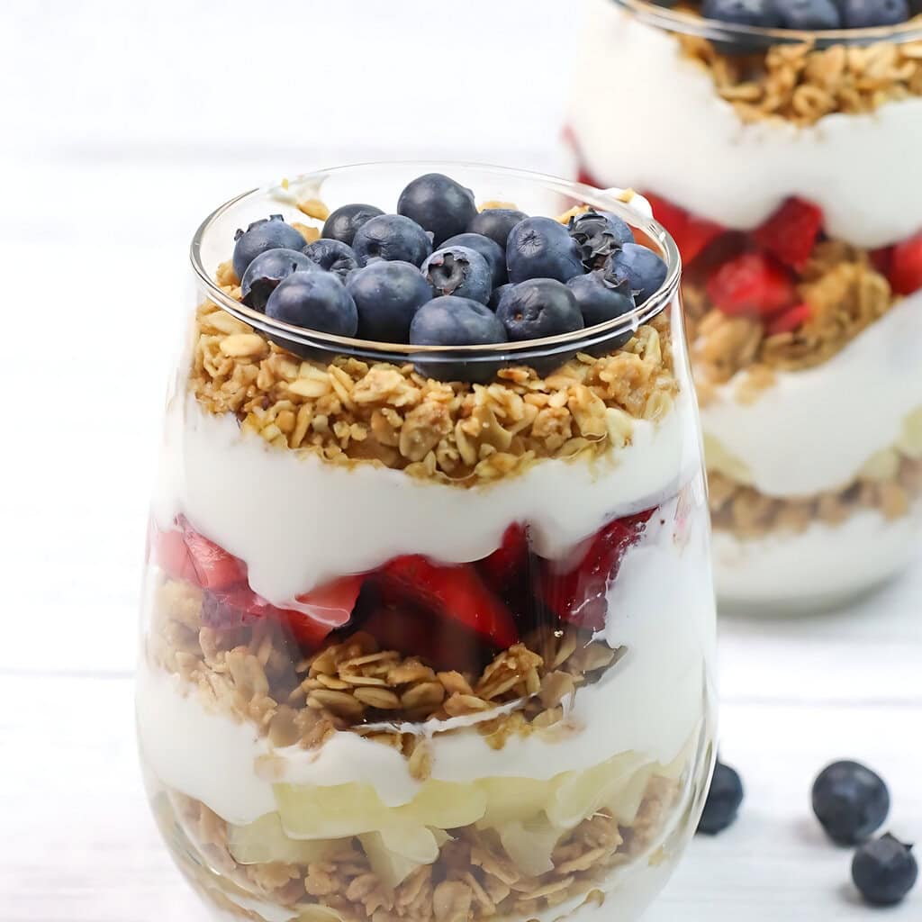 Greek Yogurt Parfait With Fruit And Granola