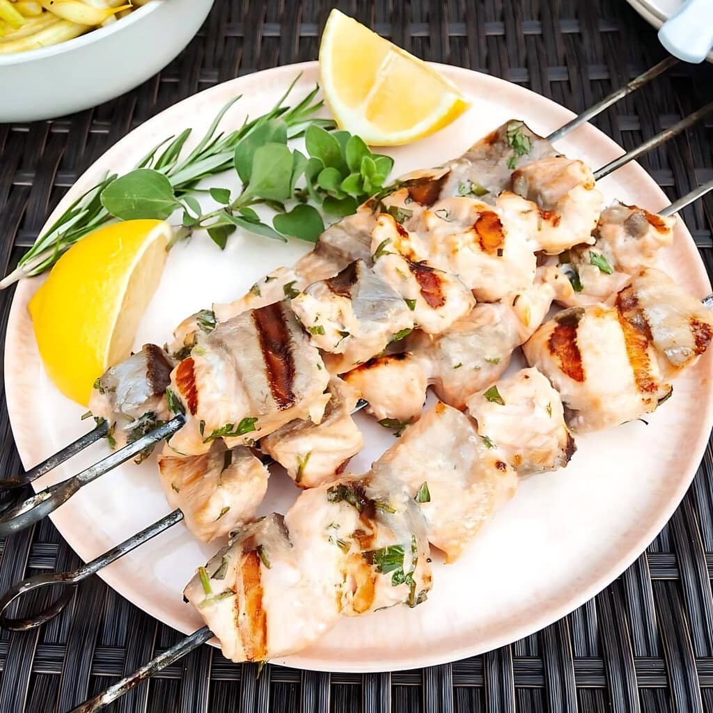Grilled Salmon Kabobs