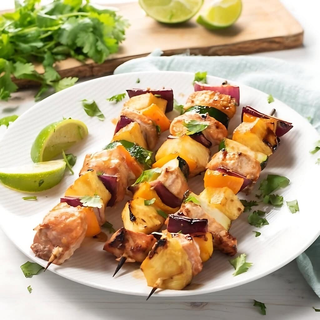 Grilled Salmon Kebabs