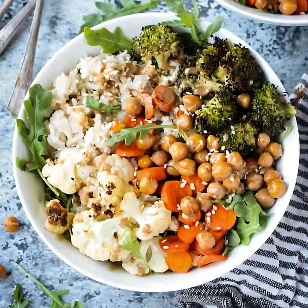 Roasted Veggie Brown Rice Bowl