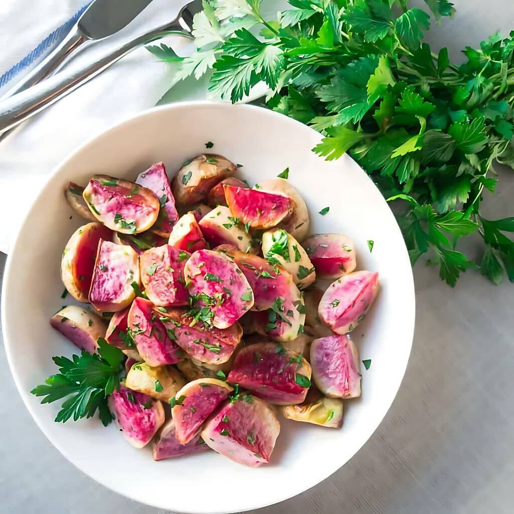 Roasted Watermelon Radishes