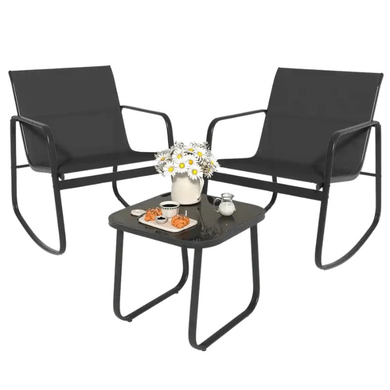 Rocking Patio Furniture Bistro Set - Affordable Patio Sets Under $300 for Stylish Outdoor Living