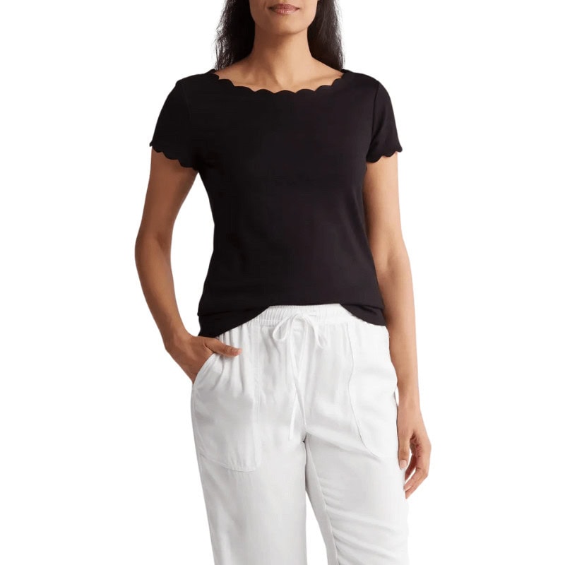 Scalloped Knit T-Shirt - 7 Nordstrom Rack Fashion Finds to Avoid Dressing Old