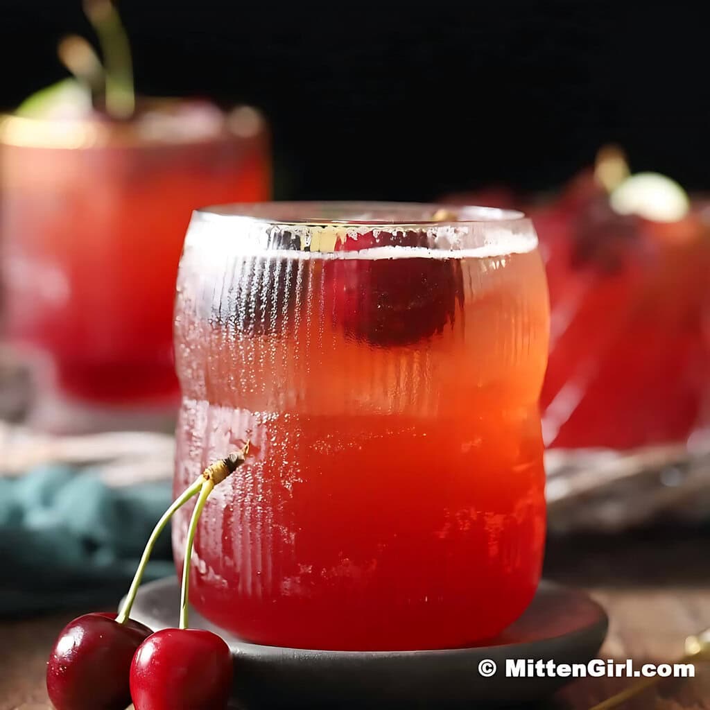 Sparkling Sweet Cherry Lime Mocktail