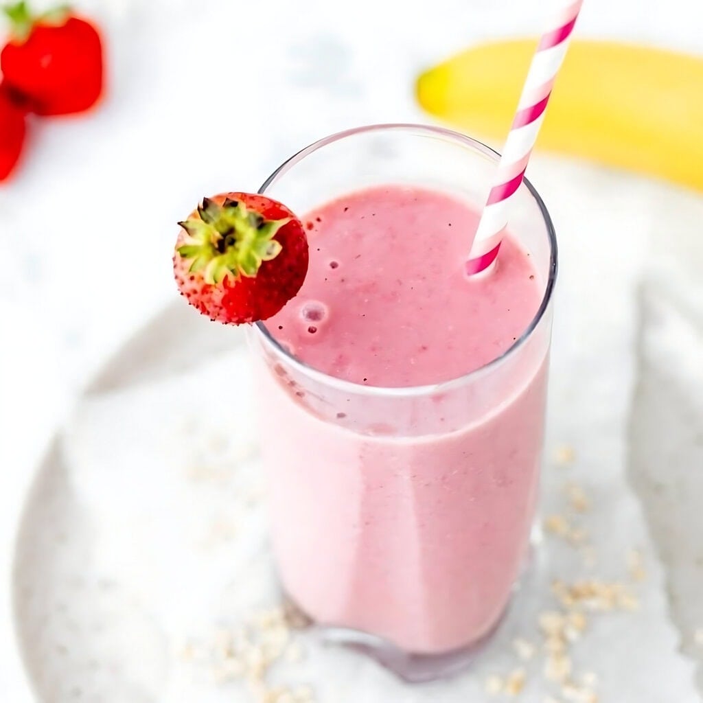 Strawberry Banana Smoothie With Yogurt